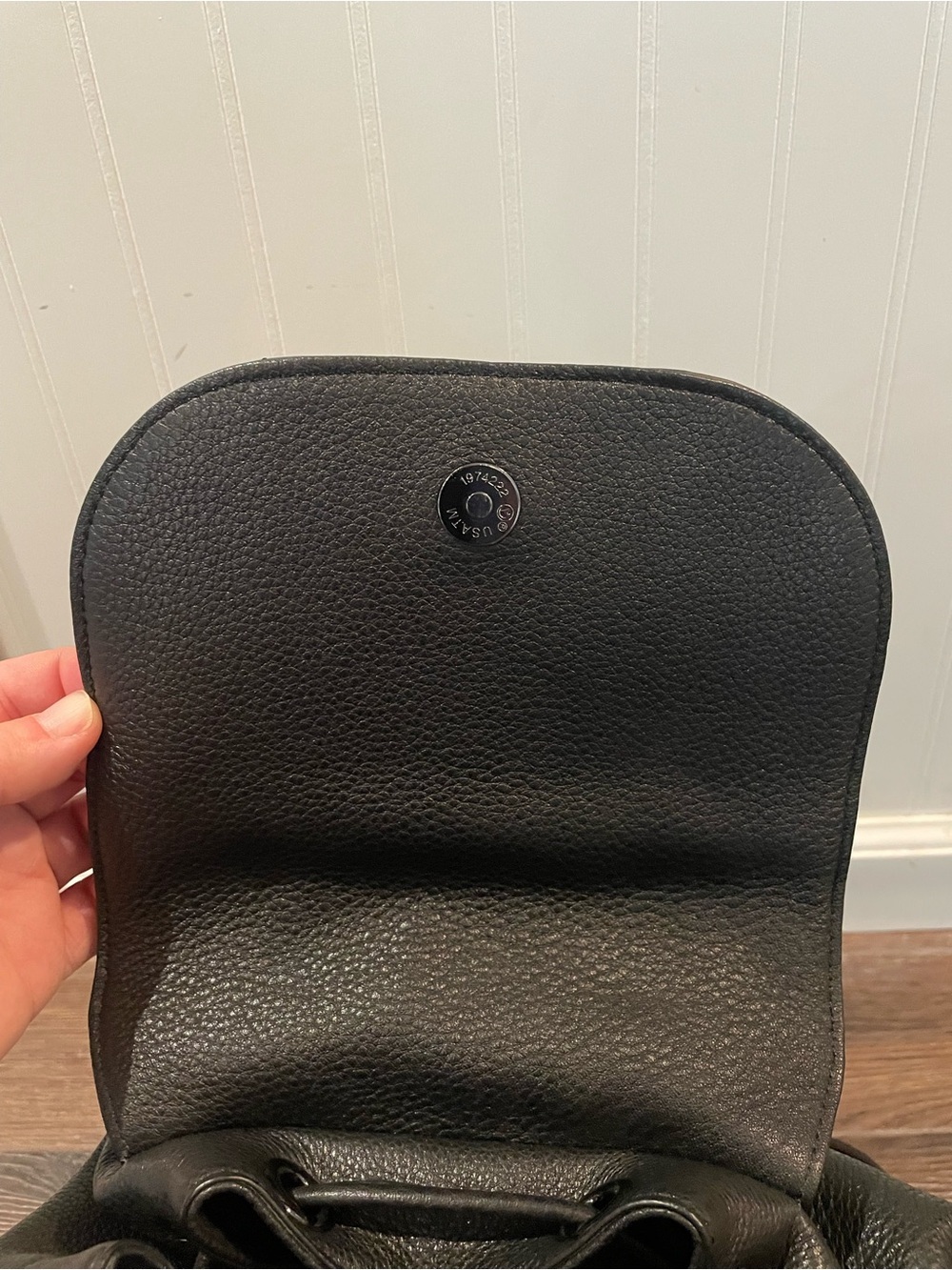 Rebecca Minkoff Moto 100% Genuine Pebbled Leather Backpack Bohemian in Black - Picture 7 of 14